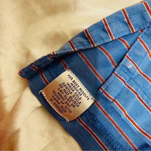 Peter Millar Mens Blue And Red Striped Polo Shirt Size Large - Picture 10 of 11